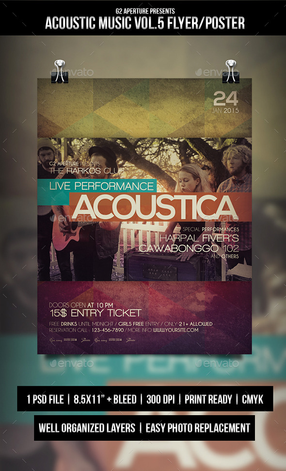 Acoustic Music Flyer / Poster Vol.5 (Events)