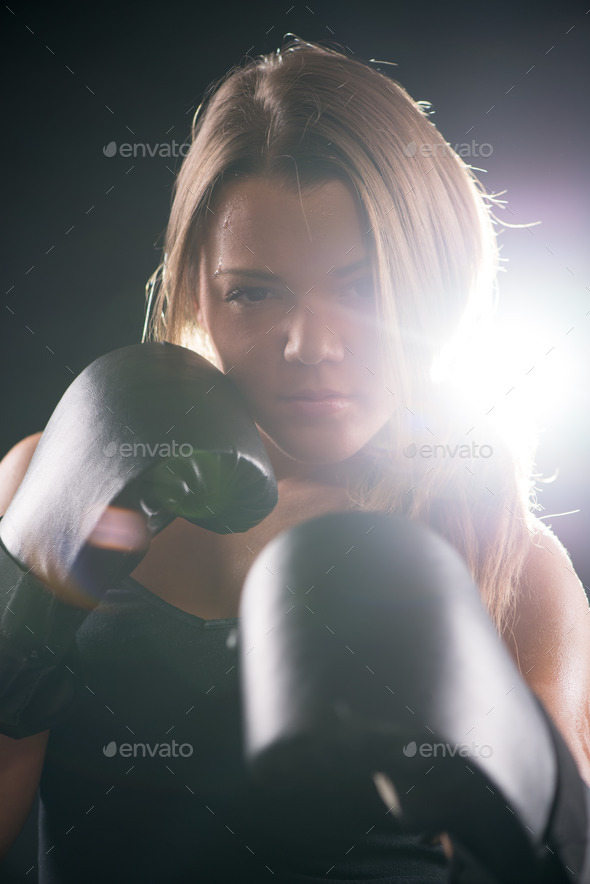 Boxing woman