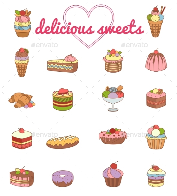 GraphicRiver Dessert Vector Set 10260076 GraphicRiver Dessert Vector Set 10260076