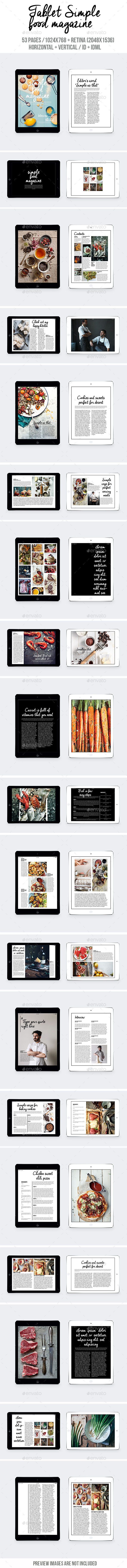 GraphicRiver Tablet Simple Food Magazine 10260763 GraphicRiver Tablet Simple Food Magazine 10260763