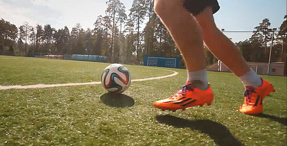 Soccer Player with the Ball Makes Feints Soccer Player with the Ball Makes Feints