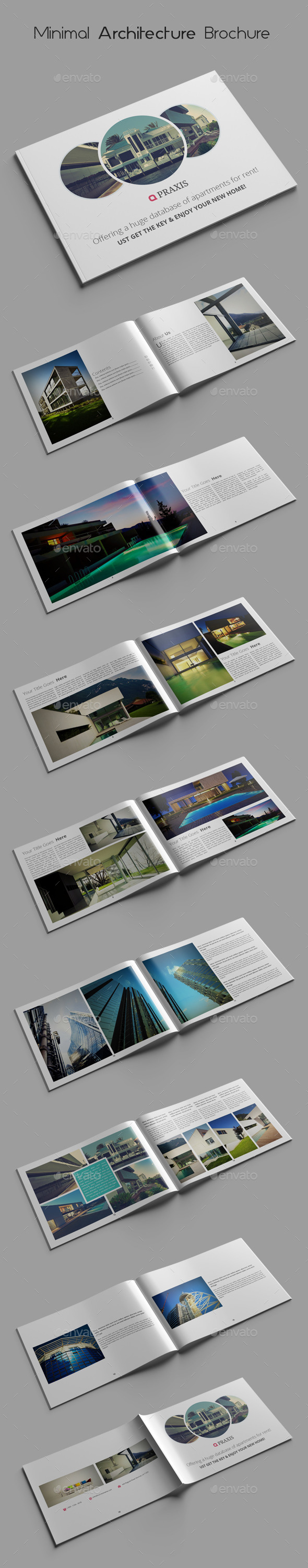 Minimal Architecture Brochure Templates (Brochures)