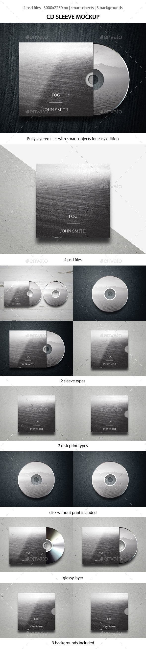 CD Sleeve Mockup CD Sleeve Mockup