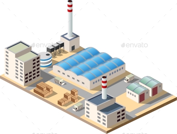 GraphicRiver Isometric Factory 10266347 GraphicRiver Isometric Factory 10266347