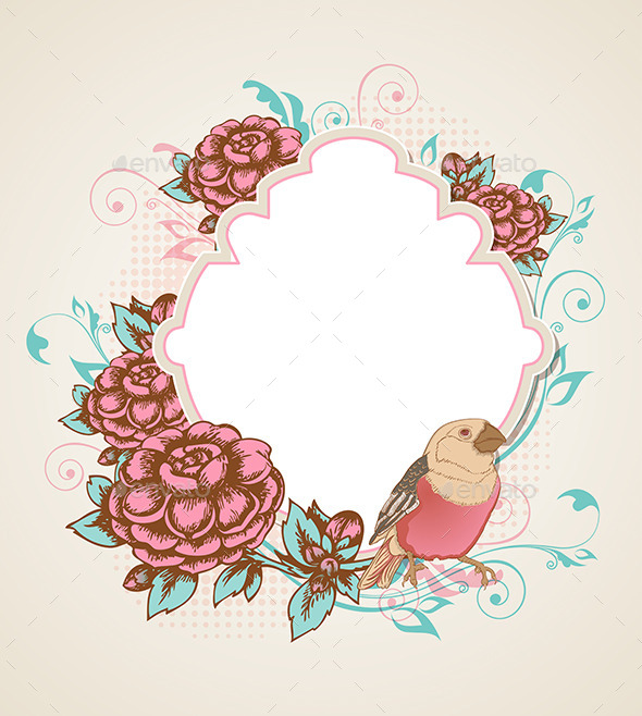 GraphicRiver Bird Sitting on a Flowering Branch 10266774 GraphicRiver Bird Sitting on a Flowering Branch 10266774