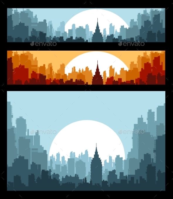 GraphicRiver Banners on City Theme 10266903 GraphicRiver Banners on City Theme 10266903