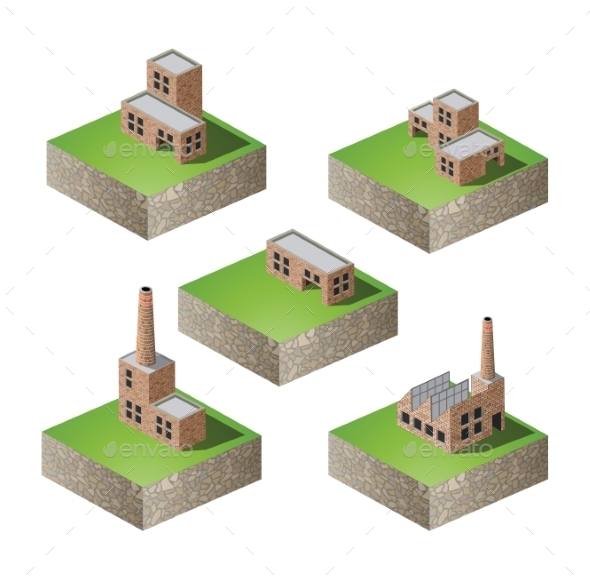 GraphicRiver Isometric Buildings 10267853 GraphicRiver Isometric Buildings 10267853