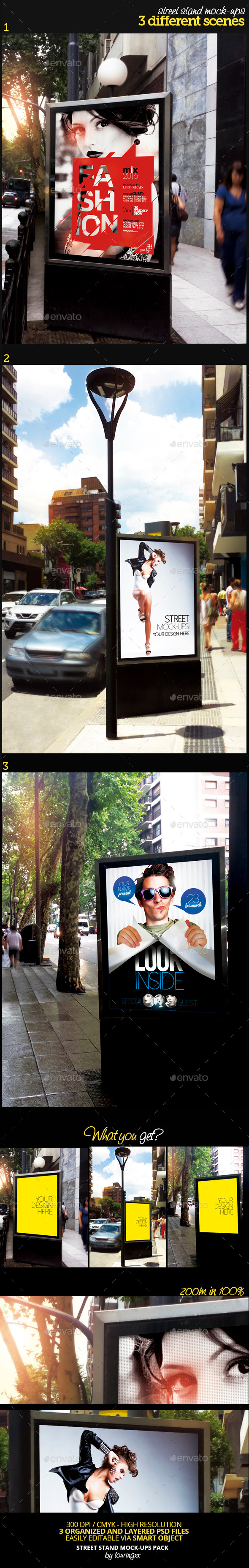 GraphicRiver Street Stand Mock-Ups Pack 10268296 GraphicRiver Street Stand Mock-Ups Pack 10268296