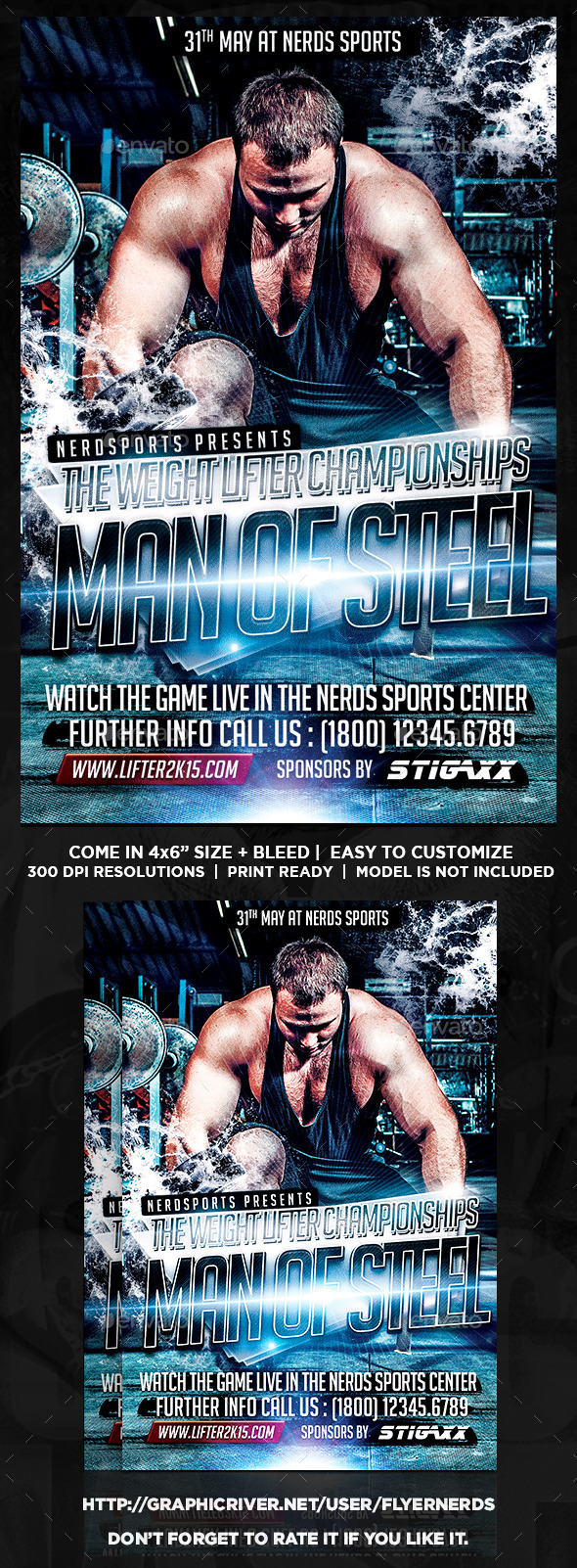 GraphicRiver Man Of Steel Championships Sports Flyer 10268983 GraphicRiver Man Of Steel Championships Sports Flyer 10268983