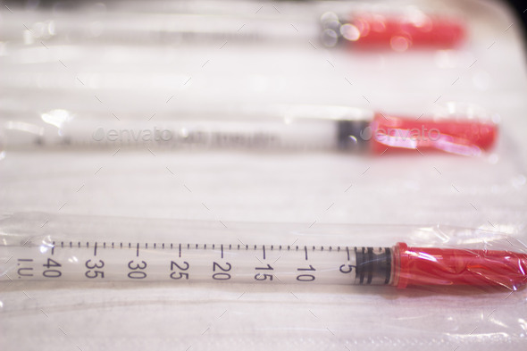 Pet insulin injection syringes