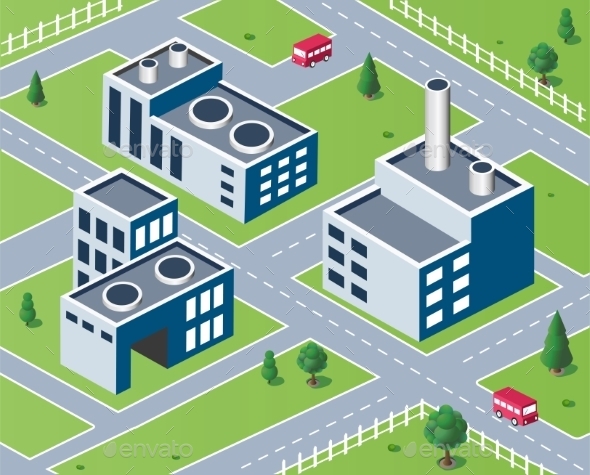 GraphicRiver Isometric Plant 10269276 GraphicRiver Isometric Plant 10269276
