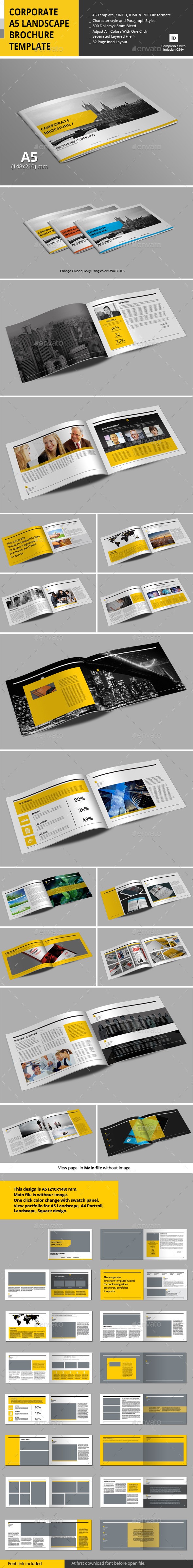 GraphicRiver Corporate A5 Landscape Brochure Template 10269545 GraphicRiver Corporate A5 Landscape Brochure Template 10269545
