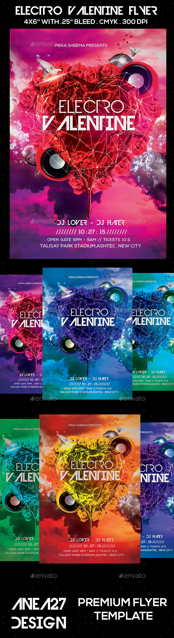 GraphicRiver Electro Valentine Flyer 10269628 GraphicRiver Electro Valentine Flyer 10269628