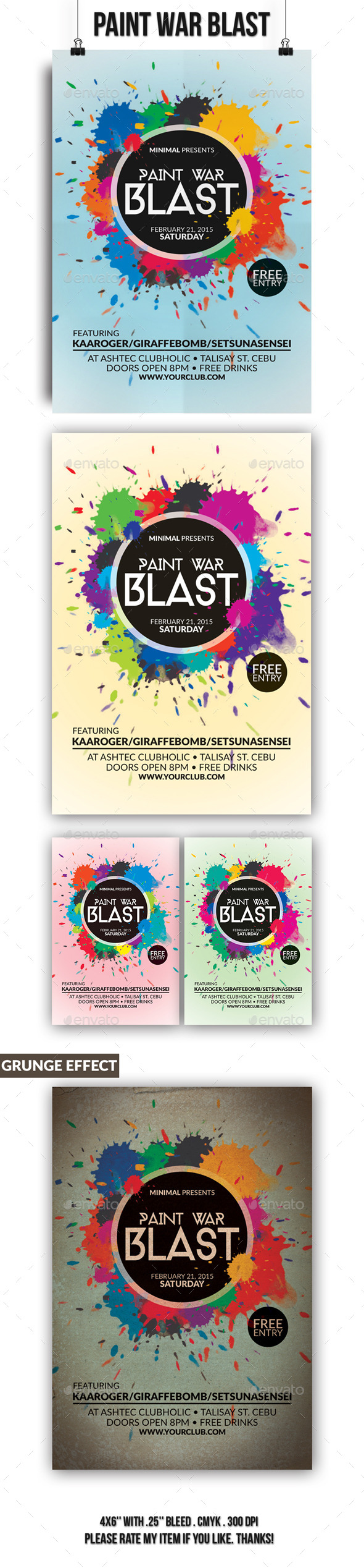 GraphicRiver Paint War Blast Flyer 10269713 GraphicRiver Paint War Blast Flyer 10269713