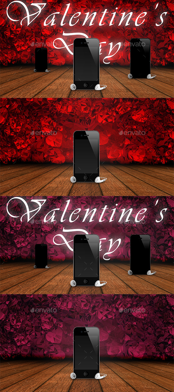HD Valentines Day Stage Backgrounds