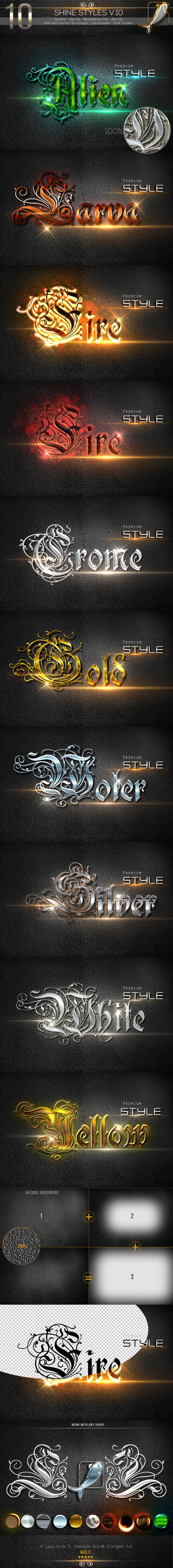 GraphicRiver 10 Shine Styles V.10 10272559 GraphicRiver 10 Shine Styles V.10 10272559