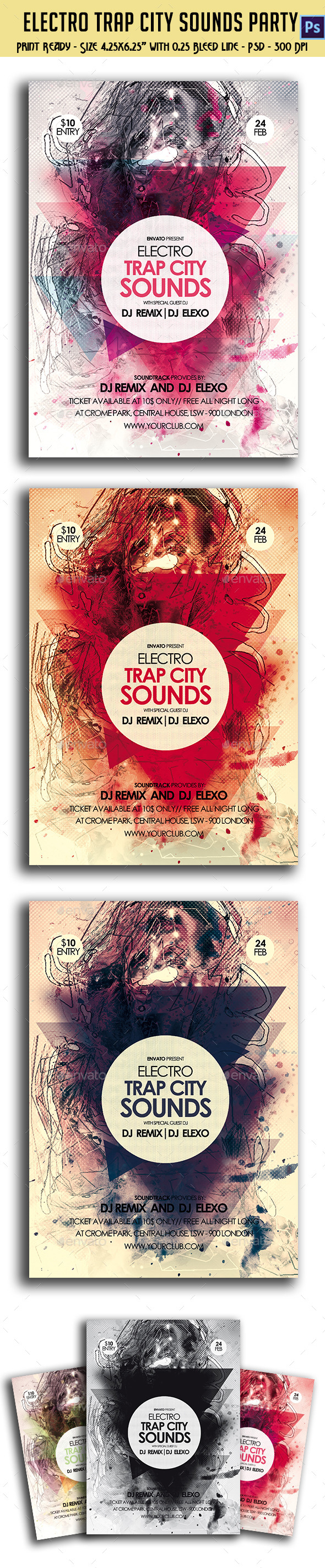 GraphicRiver Electronic Trap City Sounds Party Flyer 10272716 GraphicRiver Electronic Trap City Sounds Party Flyer 10272716