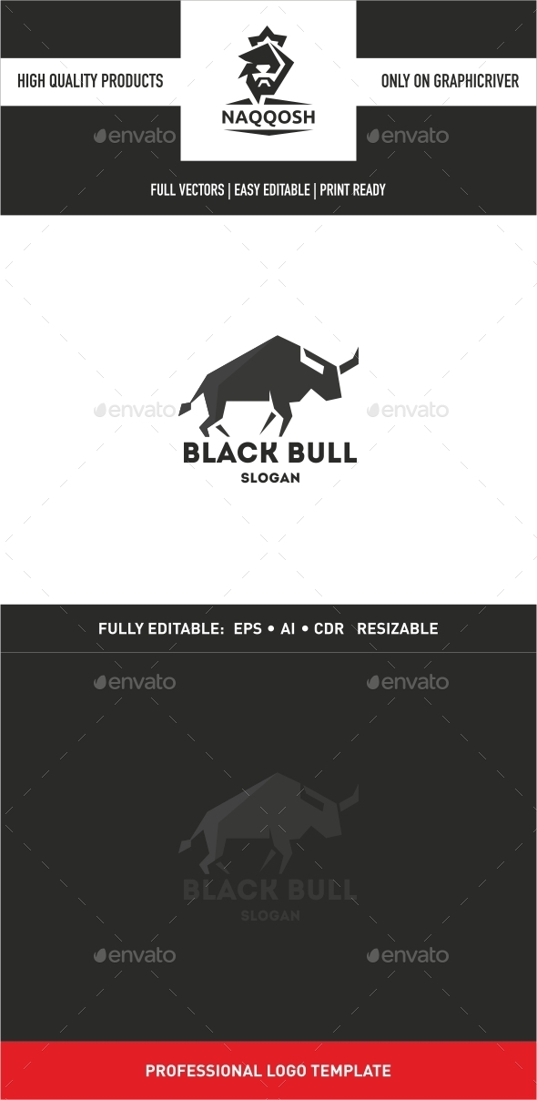 Black Bull Logo Template