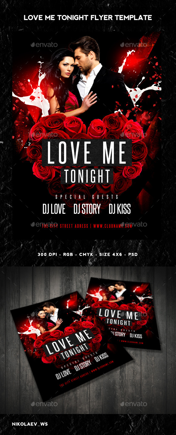 GraphicRiver Love Me Tonight Flyer 10274489 GraphicRiver Love Me Tonight Flyer 10274489