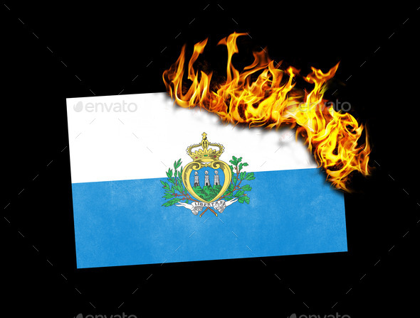 Flag burning - San Marino (Misc) Photo Download