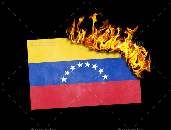Flag burning - Venezuela (Misc) Photo Download