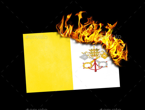 Flag burning - Vatican City (Misc) Photo Download