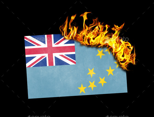 Flag burning - Tuvalu (Misc) Photo Download
