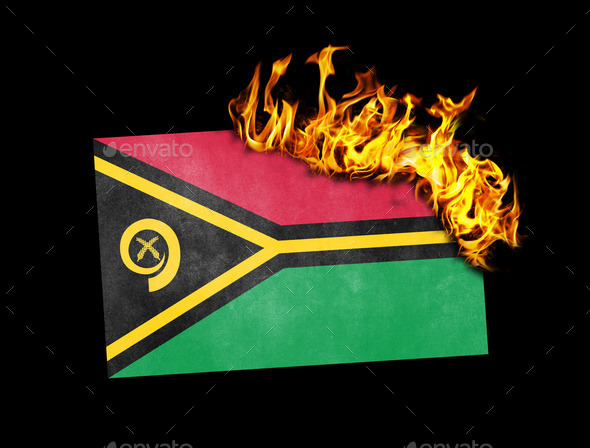 Flag burning - Vanuatu (Misc) Photo Download