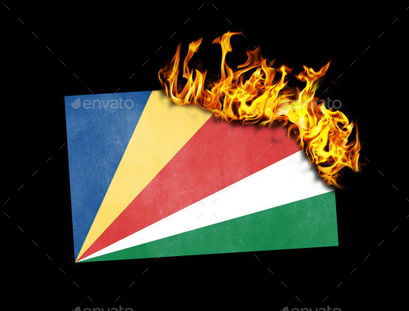 Flag burning - Seychelles (Misc) Photo Download