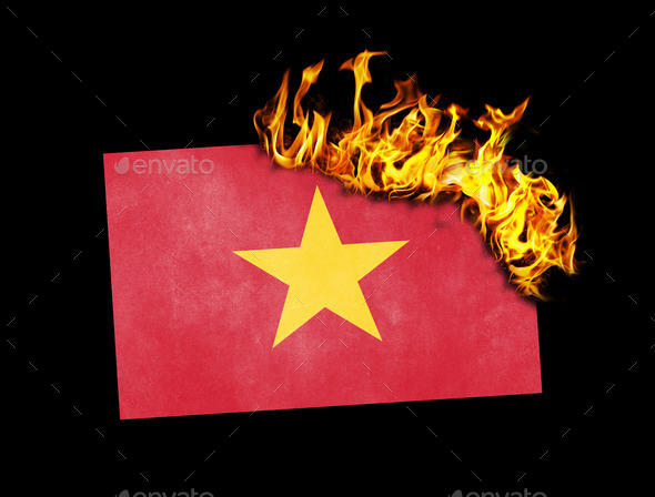 Flag burning - Vietnam (Misc) Photo Download
