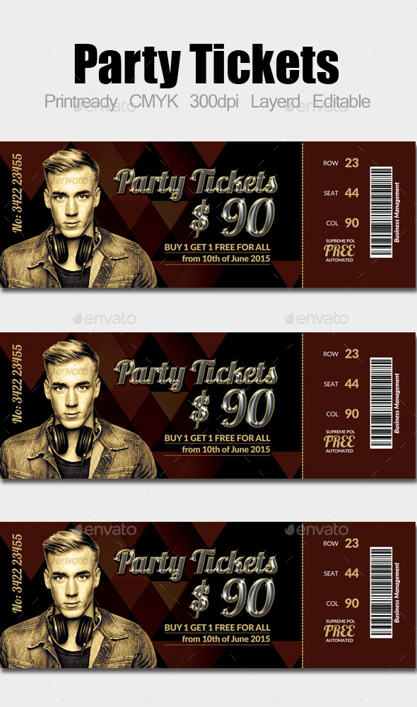 GraphicRiver Concert Pass Party Ticket 10275299 GraphicRiver Concert Pass Party Ticket 10275299