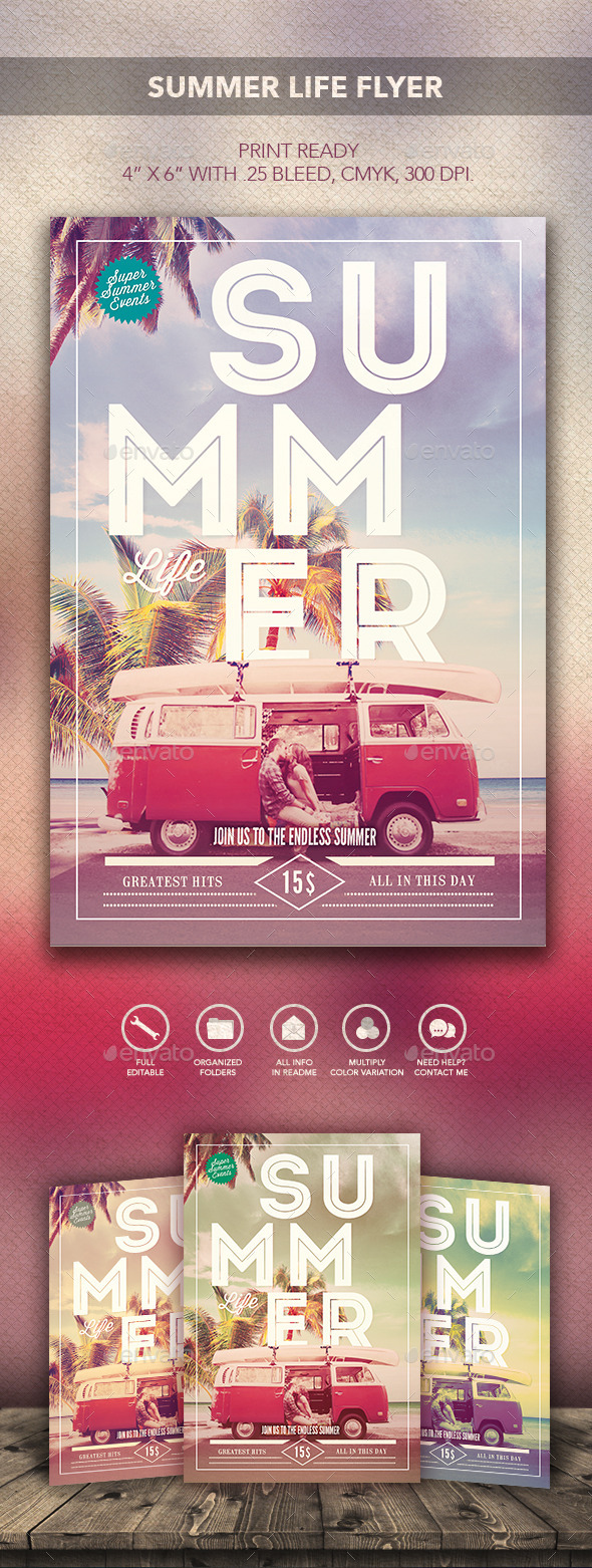 GraphicRiver Summer Life Flyer 10275326 GraphicRiver Summer Life Flyer 10275326