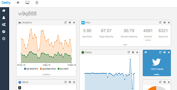 Dashy - powerful dashboard