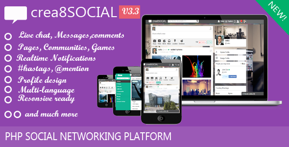 crea8social - PHP Social Networking Platform v3.3 - CodeCanyon Item for Sale