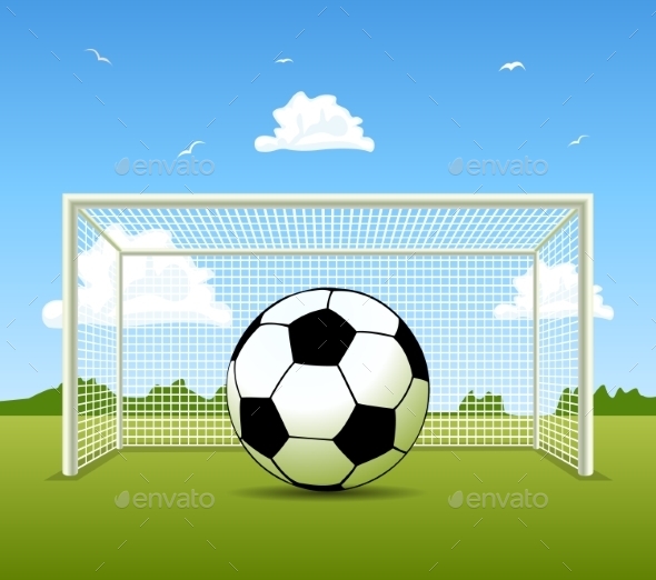 GraphicRiver Soccer Ball on a Green Field 10282313 GraphicRiver Soccer Ball on a Green Field 10282313