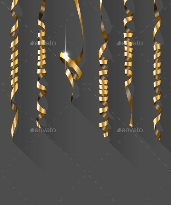 GraphicRiver Party Background with Gold Streamers 10283334 GraphicRiver Party Background with Gold Streamers 10283334