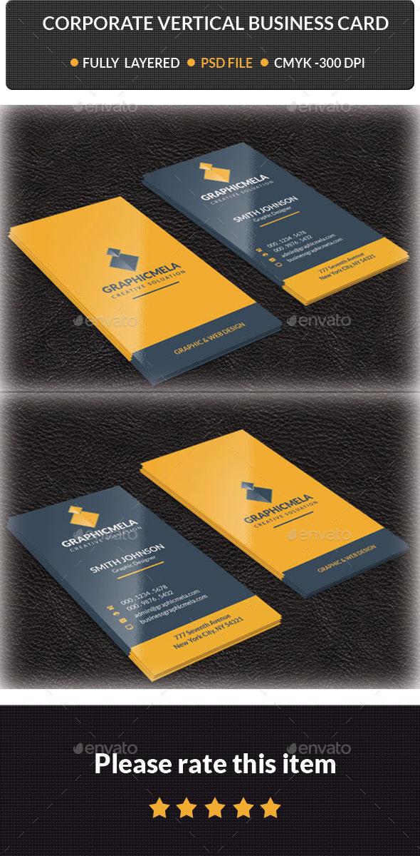 GraphicRiver Corporate Vertical Business Card 10244529 GraphicRiver Corporate Vertical Business Card 10244529