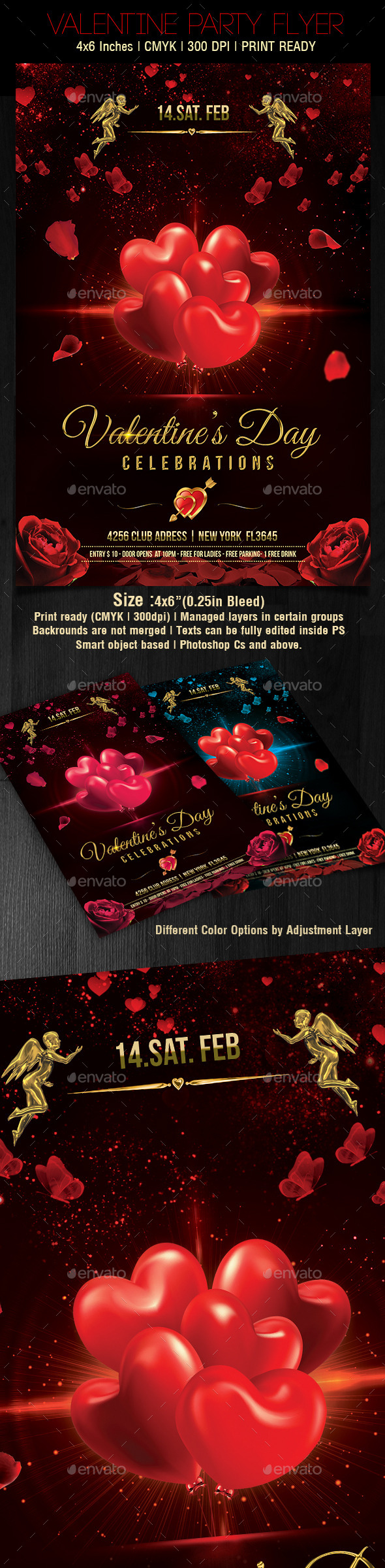 Valentines Day Flyer v5 (Clubs & Parties)