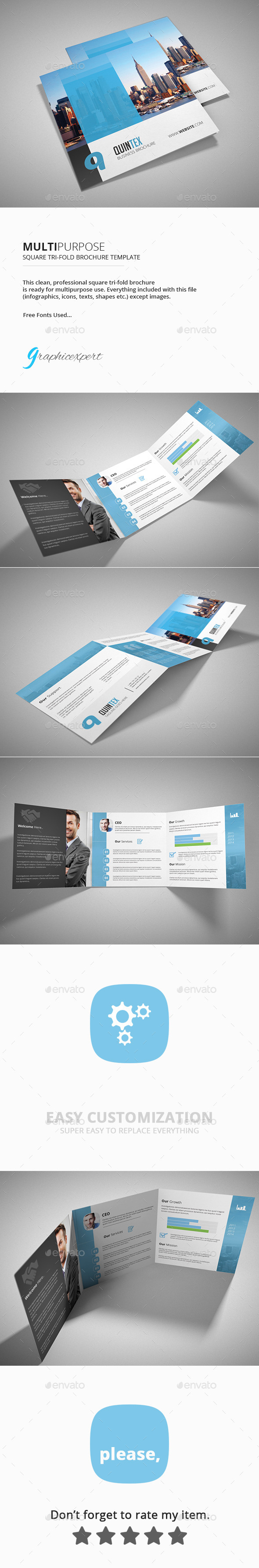 GraphicRiver Square Tri-Fold Brochure Multipurpose 10284908 GraphicRiver Square Tri-Fold Brochure Multipurpose 10284908