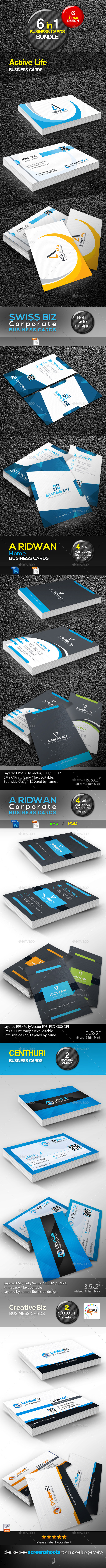 GraphicRiver Bundle corporate business card 6 in 1 10285143 GraphicRiver Bundle corporate business card 6 in 1 10285143