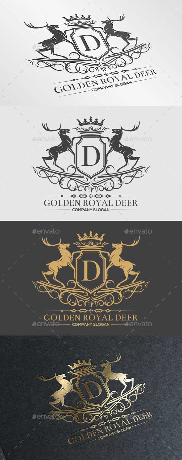 GraphicRiver Golden Royal Deer 10285539 GraphicRiver Golden Royal Deer 10285539