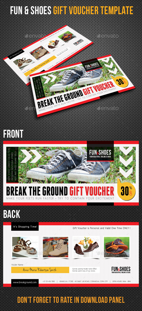GraphicRiver Fun and Shoes Gift Voucher V03 10286182 GraphicRiver Fun and Shoes Gift Voucher V03 10286182