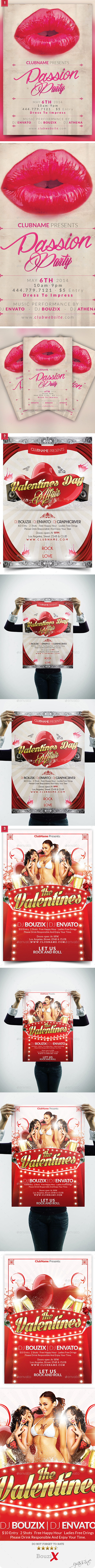 GraphicRiver Valentines day Flyers 3 in 1 Bundle 10287435 GraphicRiver Valentines day Flyers 3 in 1 Bundle 10287435