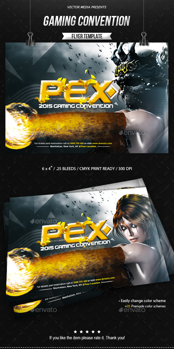 GraphicRiver Gaming Convention Flyer 10253149 GraphicRiver Gaming Convention Flyer 10253149