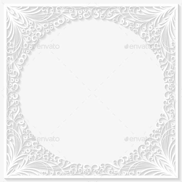 Abstract Paper Floral Frame Abstract Paper Floral Frame
