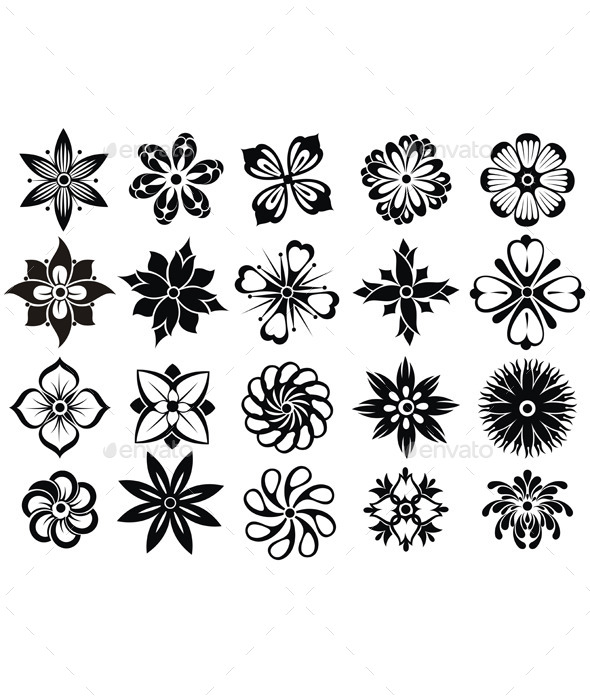 GraphicRiver Set of Flowers 10289156 GraphicRiver Set of Flowers 10289156