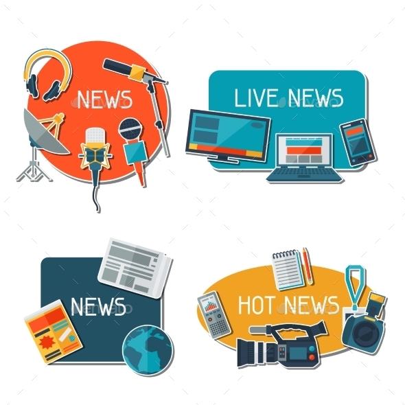 GraphicRiver Stickers with Journalism Icons 10289427 GraphicRiver Stickers with Journalism Icons 10289427