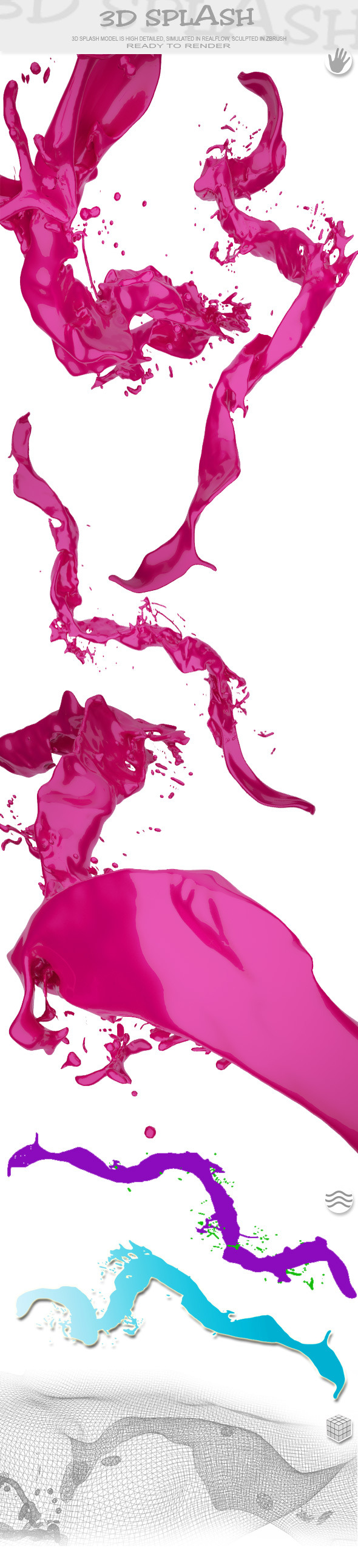 HD Water Paint Liquid Splash 17 - 3DOcean Item for Sale