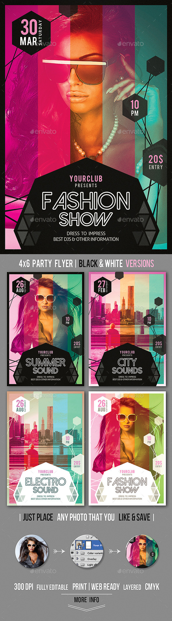 2 in 1 Minimal Party Flyer Template (Events)