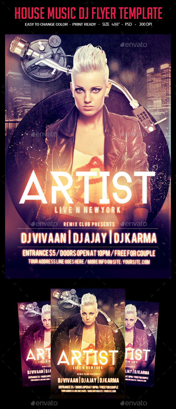 GraphicRiver House Music DJ Flyer Template 10290362 GraphicRiver House Music DJ Flyer Template 10290362